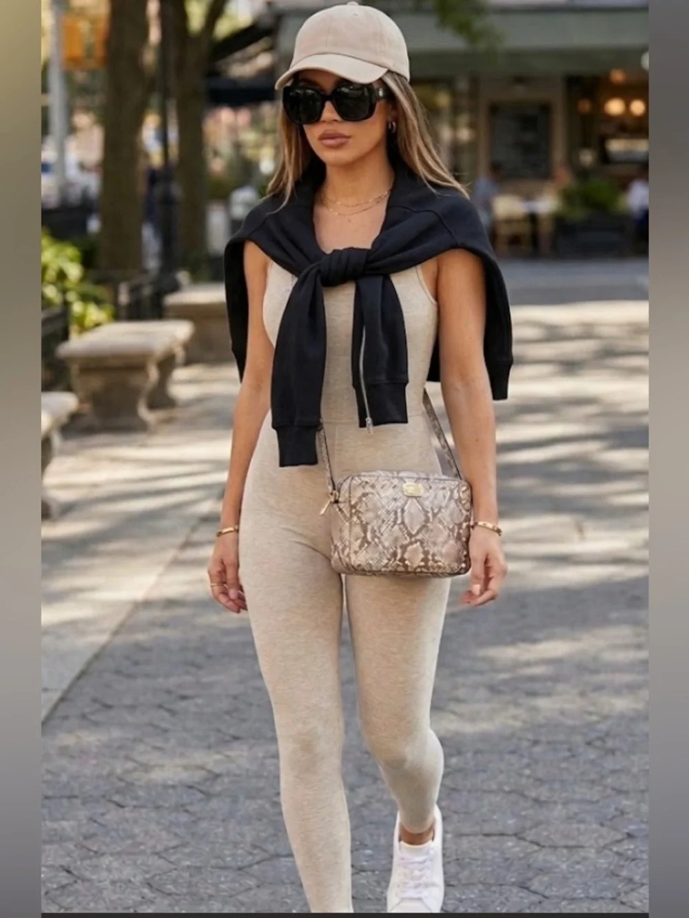 Michael Kors East West Jet Set Snake Python Embossed Crossbody Bag Purse